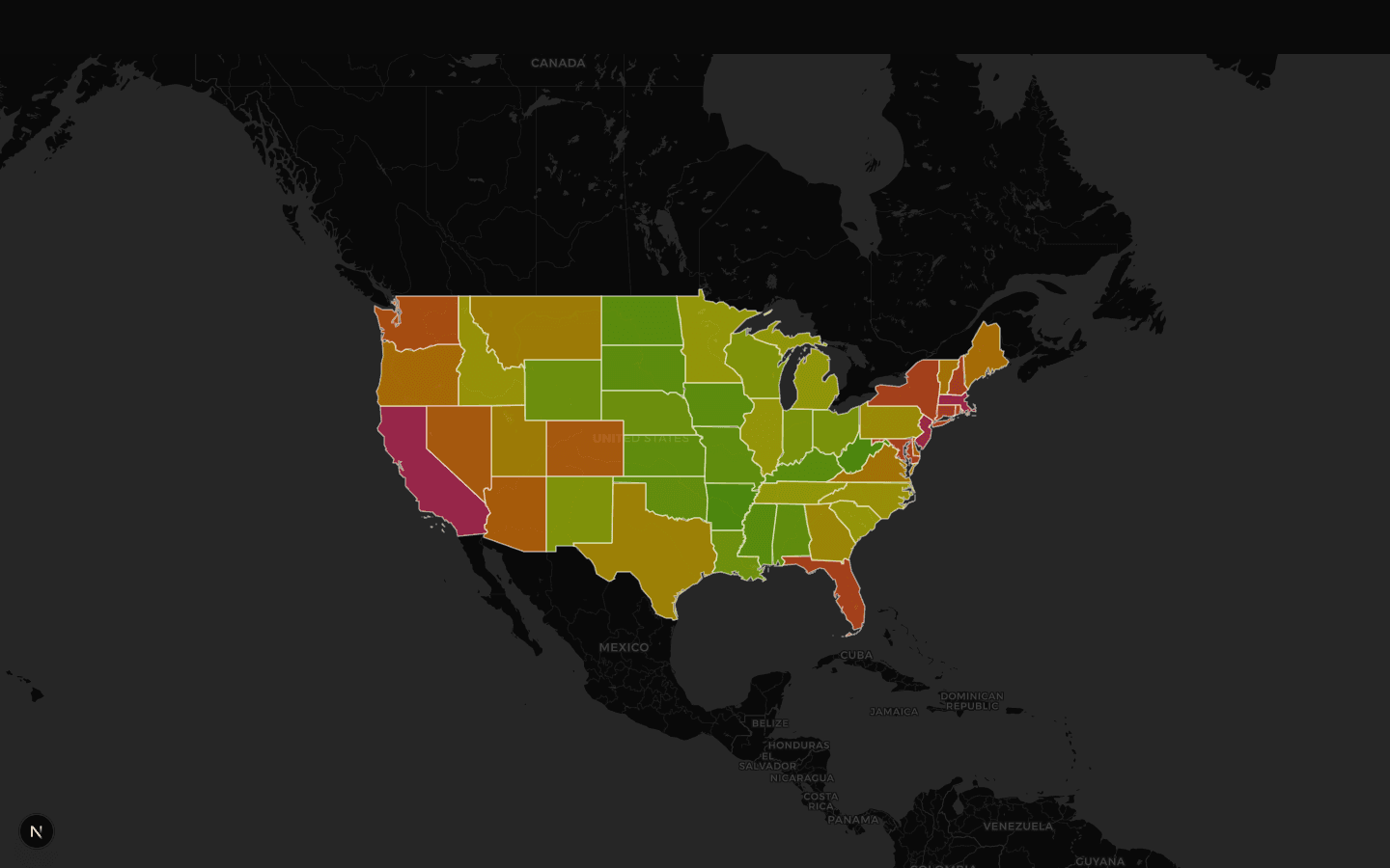 FMR Heat Map showing ZIP-level Fair Market Rent data across the United States